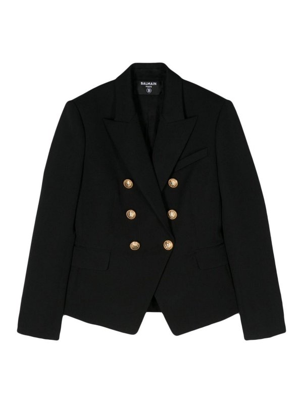 Balmain: Blazer - Blazer - Negro