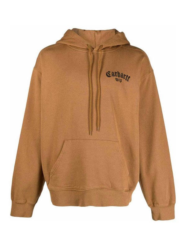 CARHARTT: Sweatshirts & Sweaters - Onyx script cotton hoodie