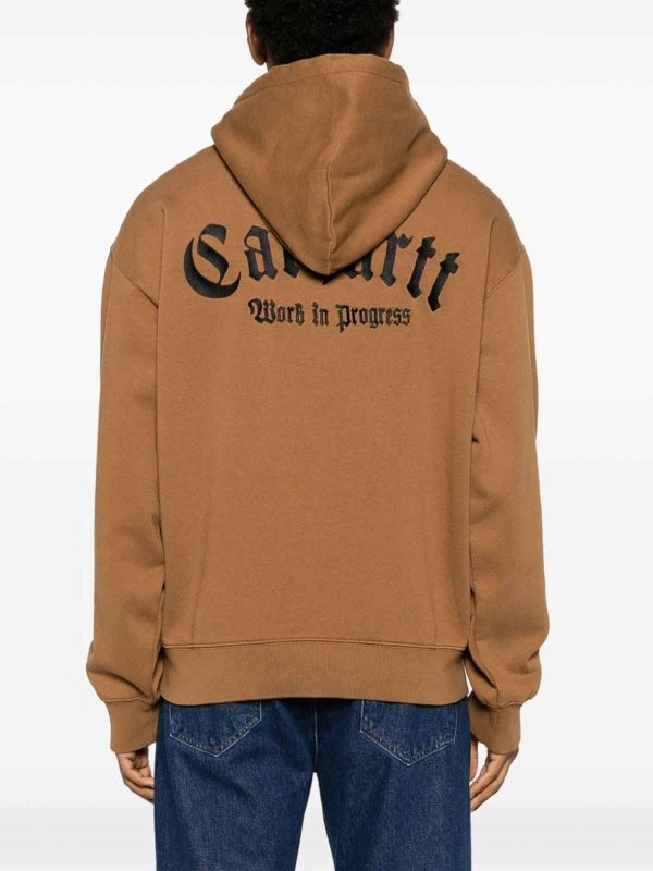Onyx script cotton hoodie shop online: CARHARTT