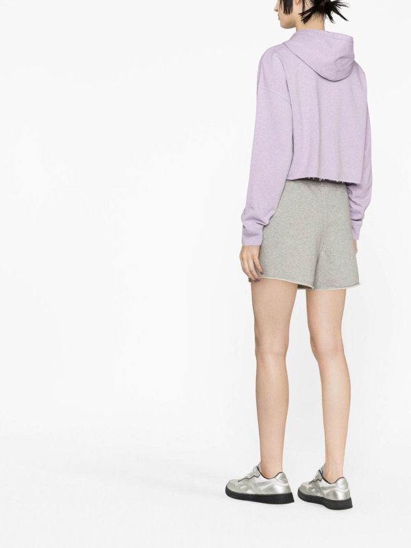 The Best Shops GANNI: pantaloni shorts - Shorts in felpa di cotone biologico