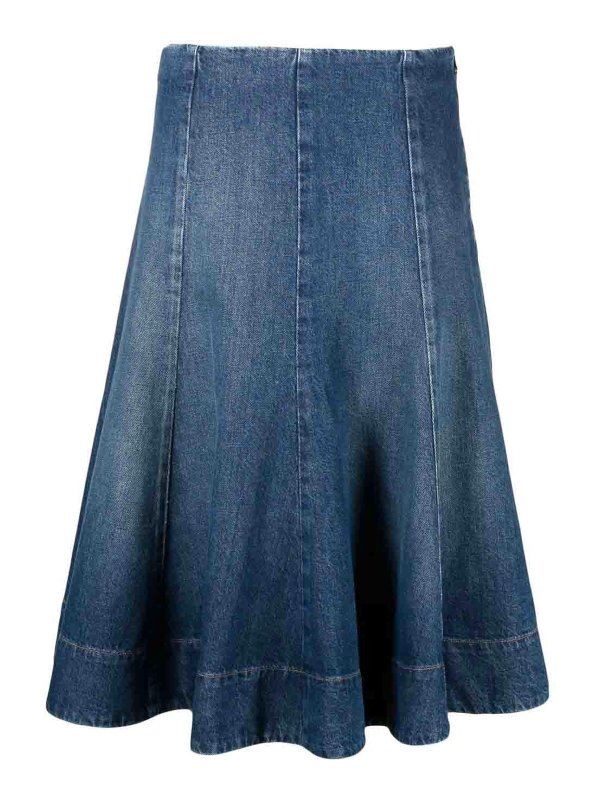 KHAITE: Knielange und Midi Röcke - Midirock - Blau