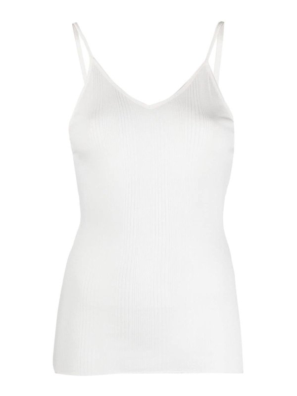 KHAITE: Tops y camisetas sin mangas - Top - Blanco