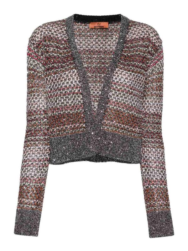 MISSONI: cardigans - Zigzag pattern short cardigan
