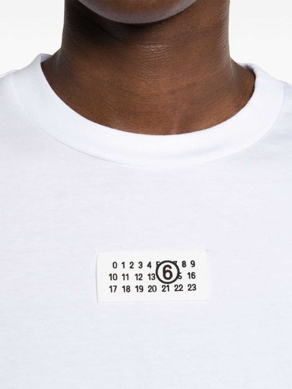 T-shirt in cotone logata shop online: MM6 MAISON MARGIELA