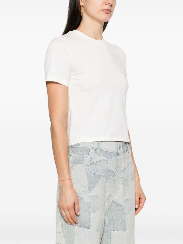 The Best Shops Palm Angels: T-shirts - T-Shirt - Weiß