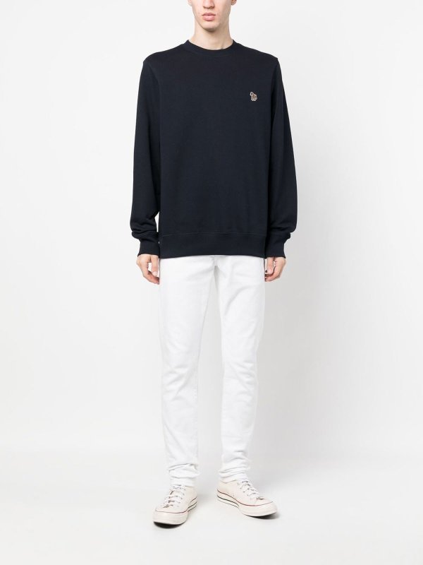 PS BY PAUL SMITH: Sweatshirts & Sweaters online - Zebra logo cotton sweatshirt