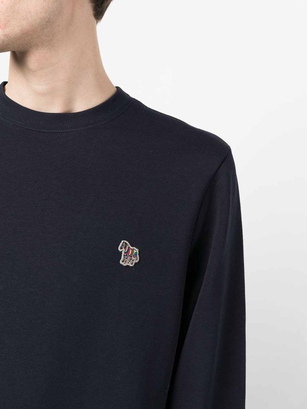 The Best Shops PS BY PAUL SMITH: Sweatshirts & Sweaters - Zebra logo cotton sweatshirt