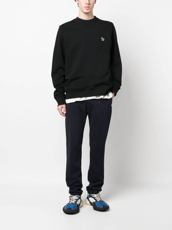 The Best Shops PS BY PAUL SMITH: Sweatshirts & Sweaters - Zebra logo cotton sweatshirt