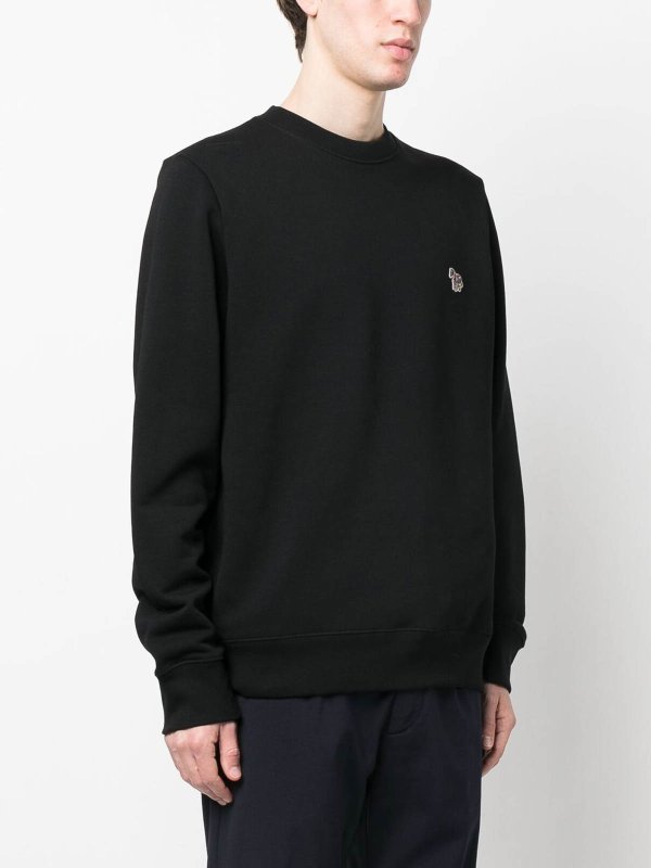 Zebra logo cotton sweatshirt shop online: PS BY PAUL SMITH