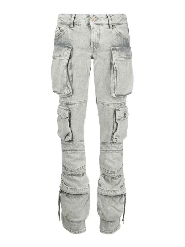 The Attico: bootcut jeans - Essie denim cargo jeans