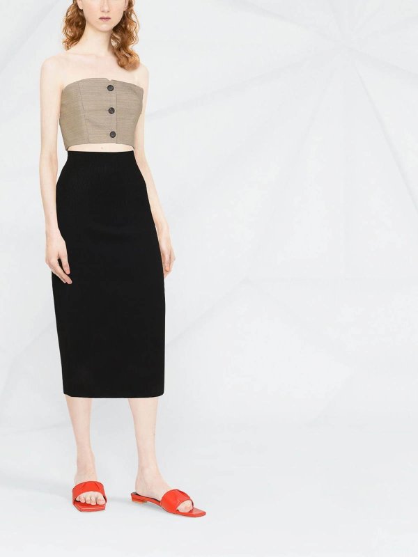 The Best Shops VICTORIA BECKHAM: Faldas media pierna y semilargas - Falda Semilarga - Negro