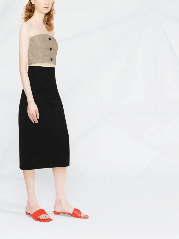 Falda Semilarga - Negro shop online: VICTORIA BECKHAM