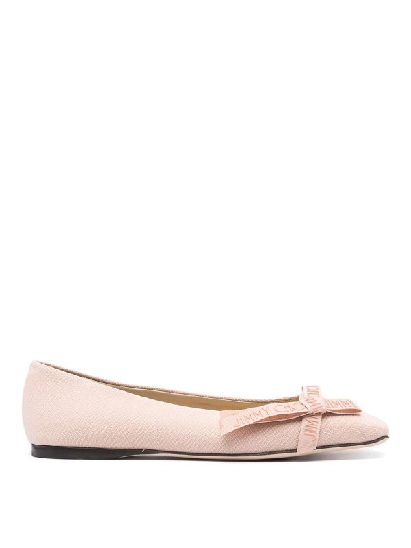JIMMY CHOO: flat shoes - Veda linen ballet flats