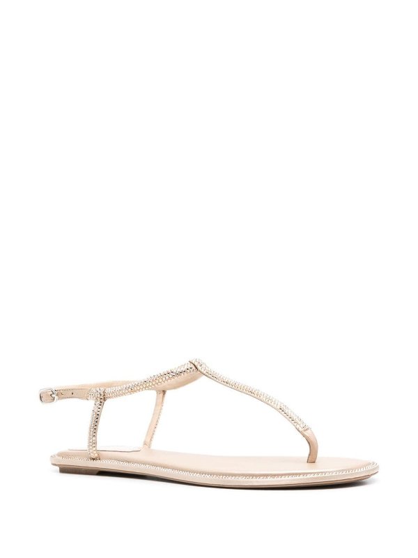 The Best Shops RENE CAOVILLA: sandals - Diana satin flat thongs