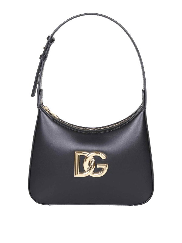 DOLCE & GABBANA: shoulder bags - 35 shoulder bag in leather with dg logo
