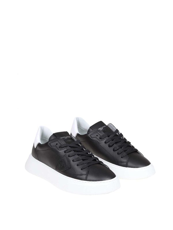 PHILIPPE MODEL: trainers - temple sneakers in black leather