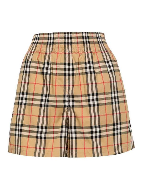 BURBERRY: Trousers Shorts - Vintage check-pattern shorts