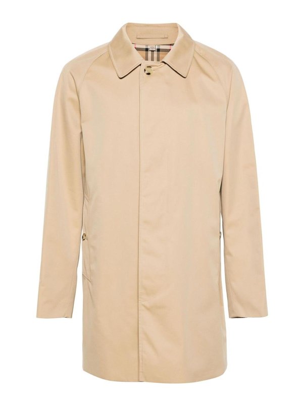 BURBERRY: trench coats - M rw s breasted honey trench