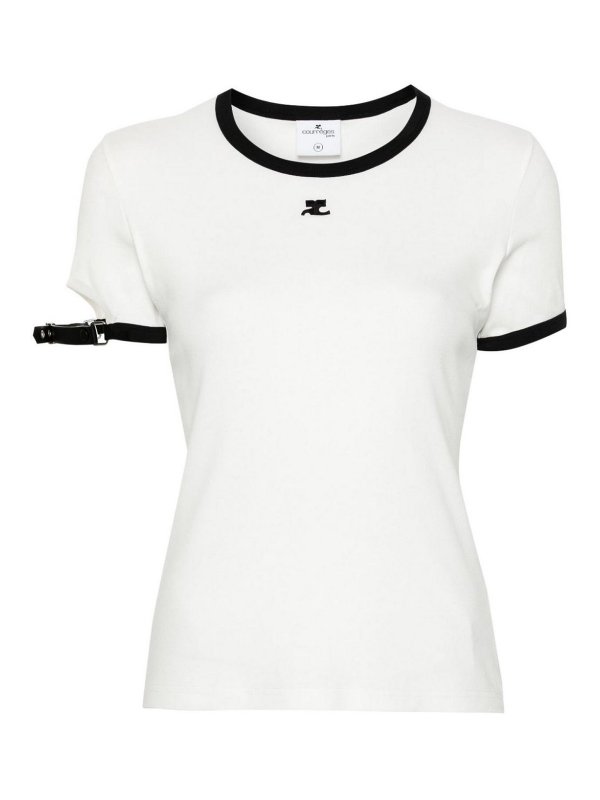 Courreges: Tシャツ - Tシャツ - 白