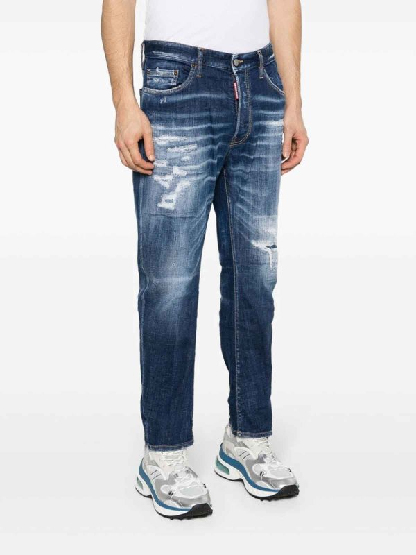 The Best Shops DSQUARED2: Jeans évasés - Jean Bootcut - Bleu Foncé