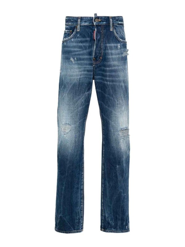 Dsquared2 ストレートジーンズ - ダークブルー|S71LB1379S30891470
