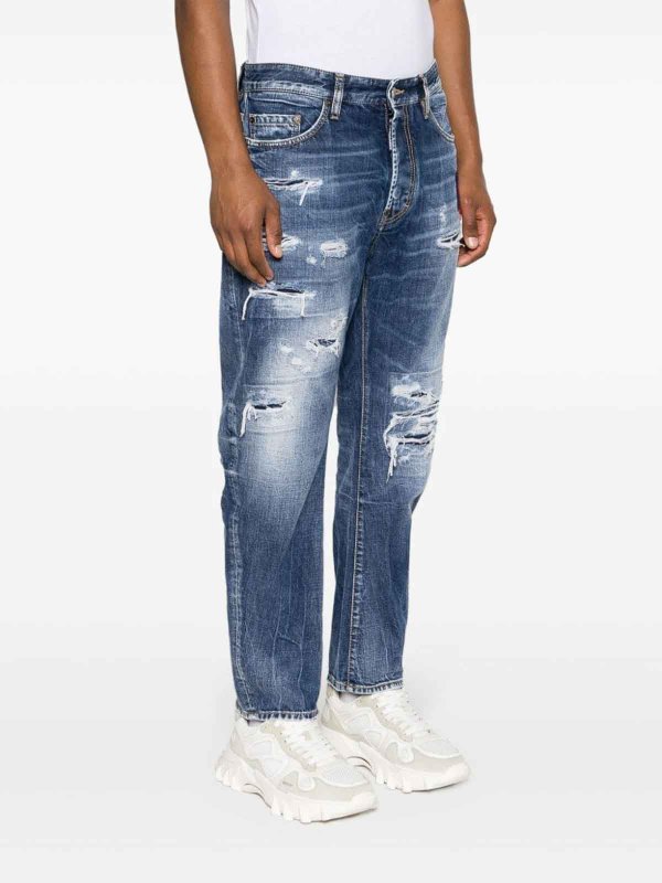 The Best Shops DSQUARED2: bootcut jeans - Bro ripped cropped jeans