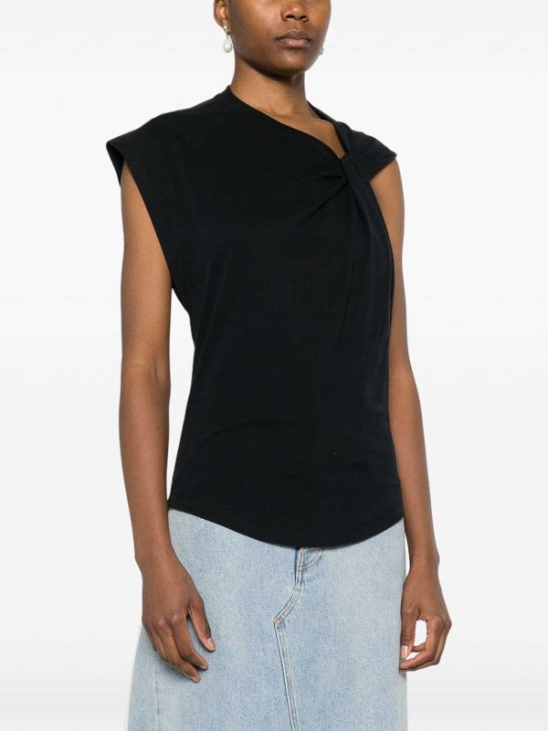 The Best Shops ISABEL MARANT: t-shirts - Asymmetric organic cotton t-shirt