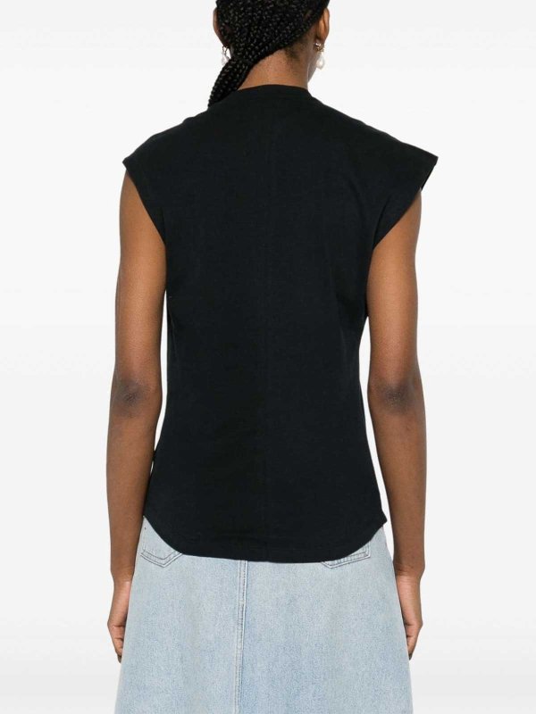 Asymmetric organic cotton t-shirt shop online: ISABEL MARANT