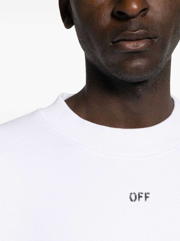 OFF-WHITE buy online Embroidered-logo cotton sweatshirt