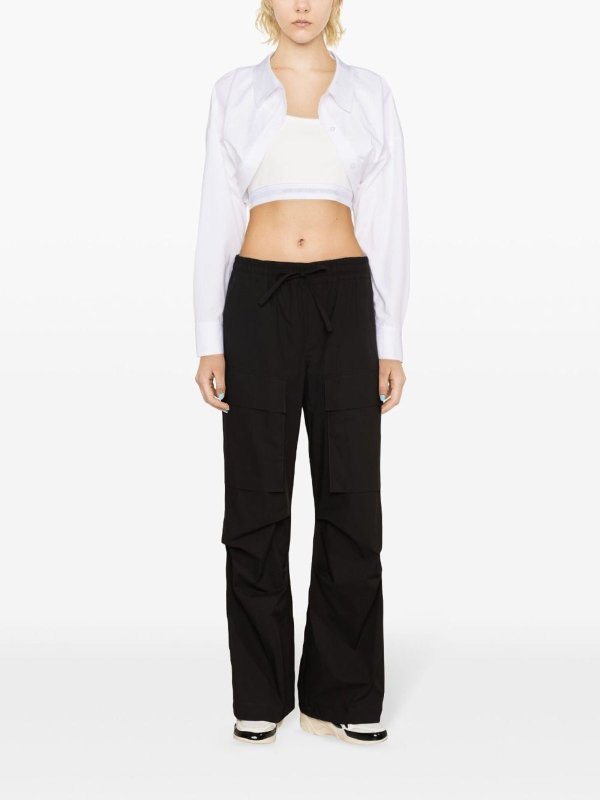 P.A.R.O.S.H.: casual trousers online - Cargo-pockets cotton trousers