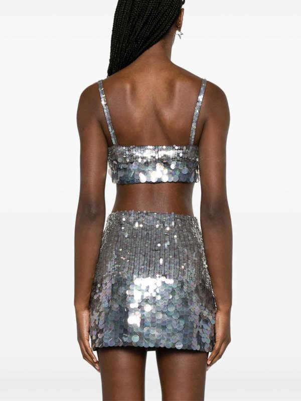 Iridescent sequin cropped top shop online: P.A.R.O.S.H.