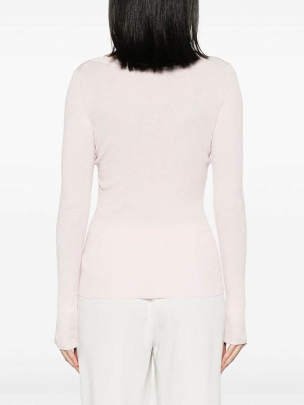 V-neck ribbed-knit top shop online: P.A.R.O.S.H.