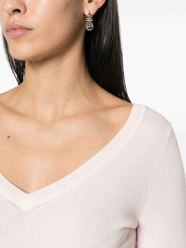 P.A.R.O.S.H. buy online V-neck ribbed-knit top