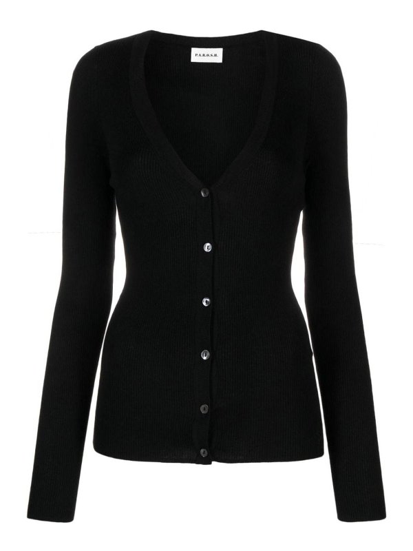 P.A.R.O.S.H.: Suéteres con cuello pico - Suéter Cuello Redondo - Negro