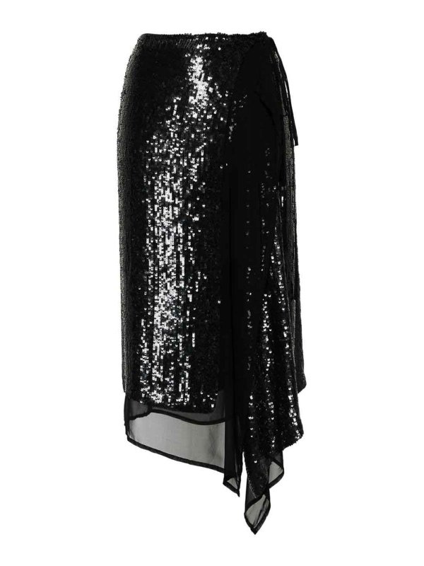 P.A.R.O.S.H.: Knee length skirts & Midi - Sequin-embellished skirt