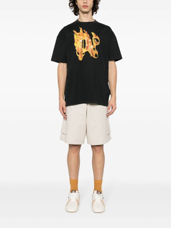 Palm Angels: t-shirts online - Burning pa-print t-shirt
