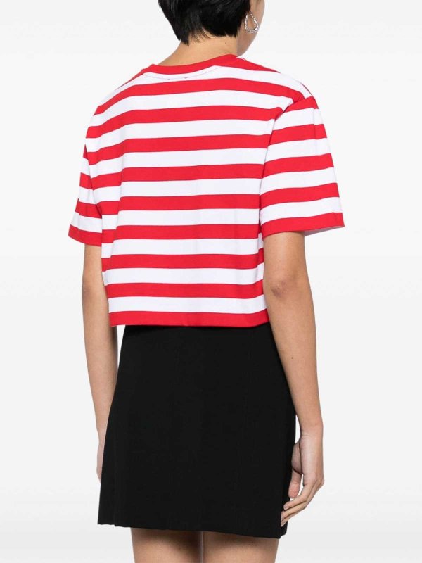 Striped cropped t-shirt shop online: PATOU