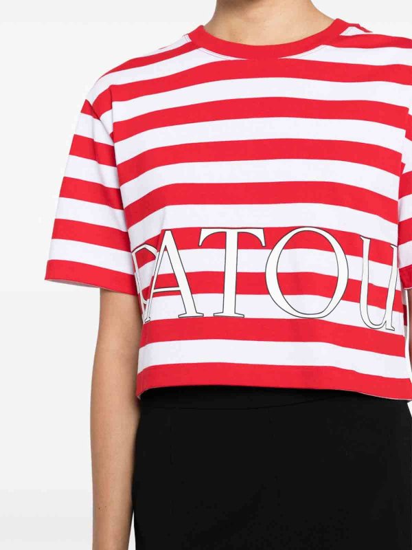 PATOU buy online Striped cropped t-shirt