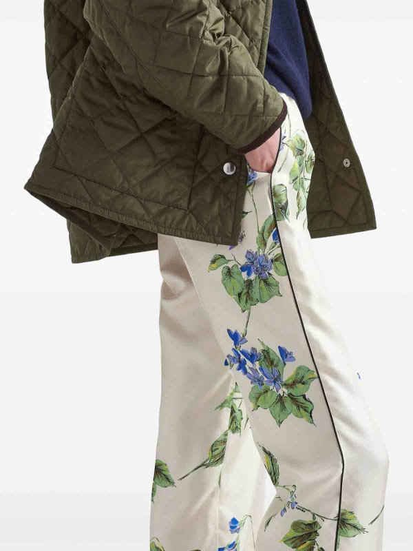 PRADA buy online Floral twill trousers
