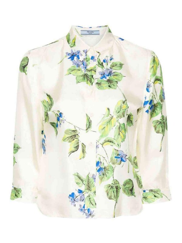 PRADA: shirts - Floral-print shirt