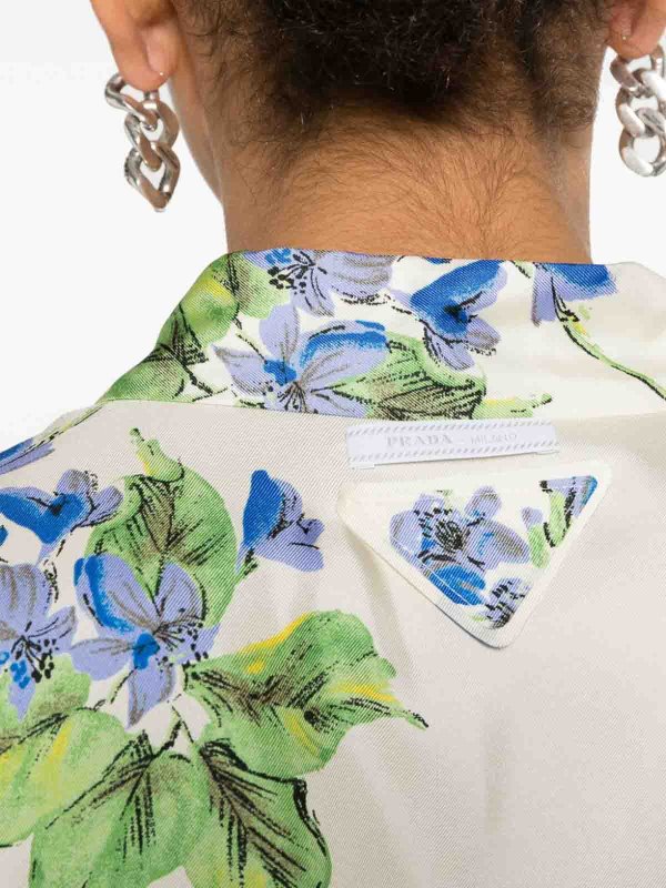 PRADA buy online Floral-print shirt
