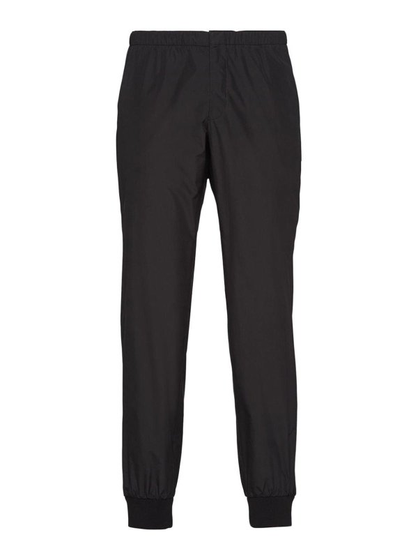 PRADA: tracksuit bottoms - Triangle-logo silk track pants
