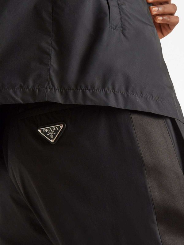 PRADA buy online Triangle-logo silk track pants
