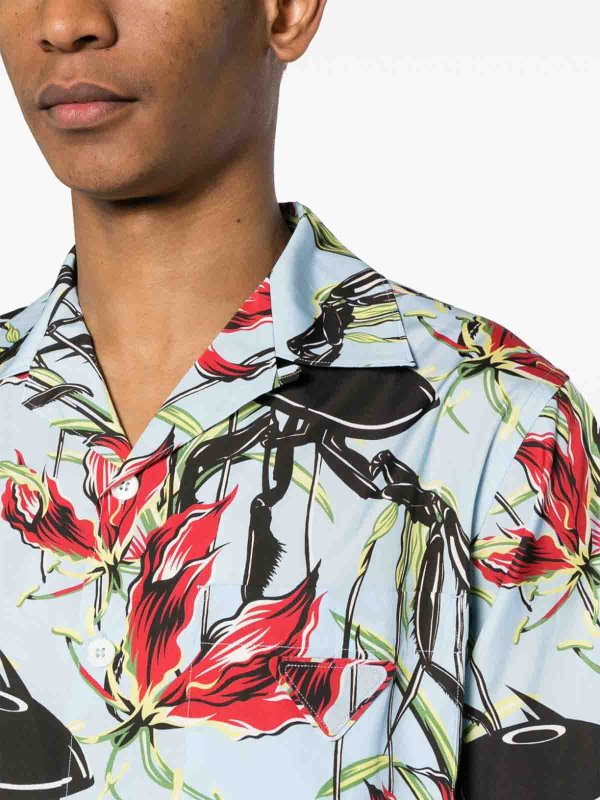 PRADA buy online Floral-print cotton shirt