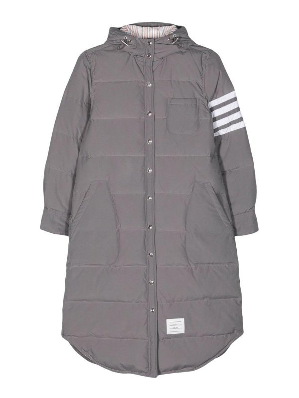 THOM BROWNE: Lange Daunenmäntel - Daunenmantel - Grau