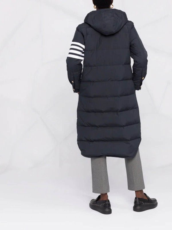 The Best Shops THOM BROWNE: padded coats - 4-bar hooded padded coat