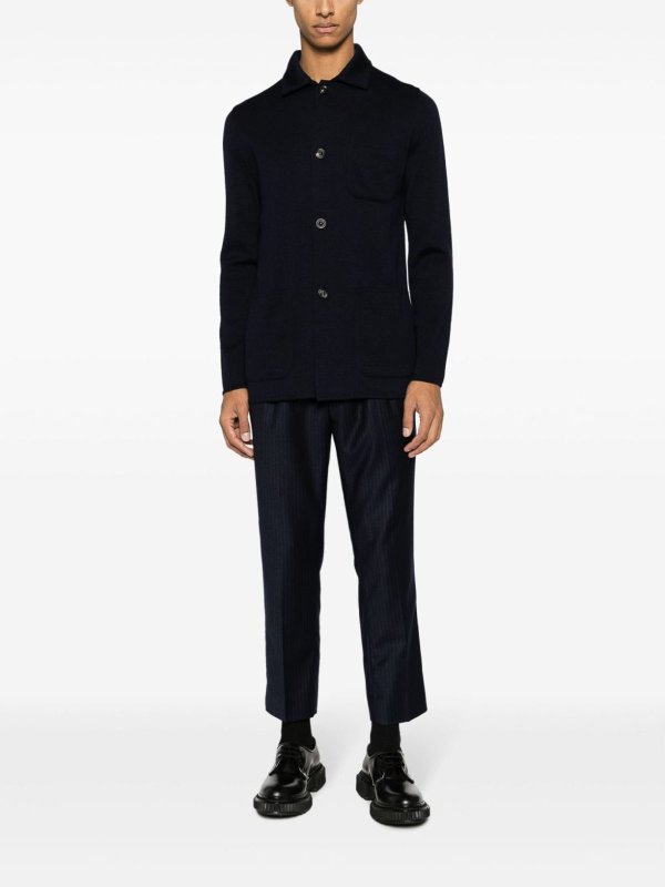 AMI PARIS: casual trousers online - Cropped virgin wool trousers