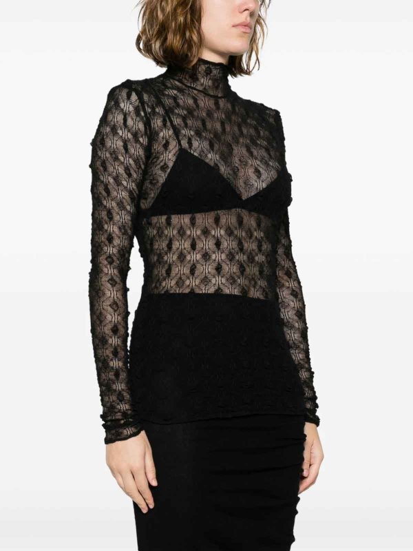 The Best Shops ISABEL MARANT: Tops & Tank tops - Toxani mock-neck lace top