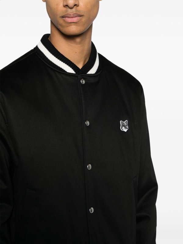 MAISON KITSUNÉ buy online Fox-patch satin bomber jacket