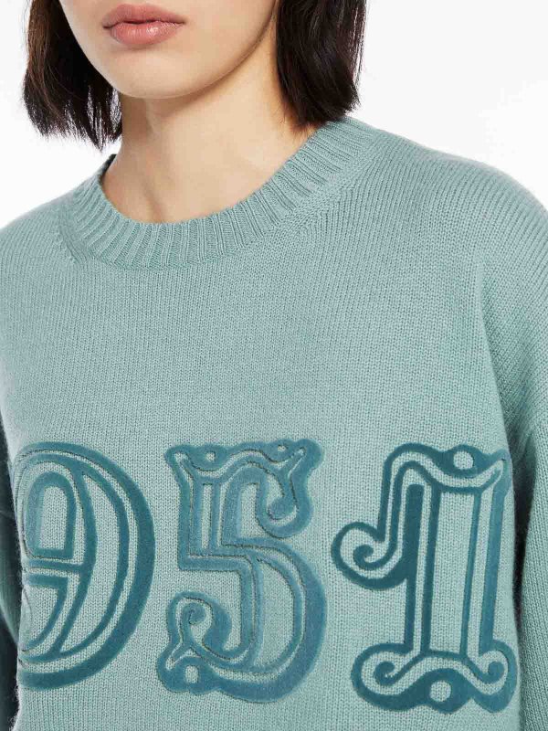 Max Mara buy online Fido wool and cashmere monogram pullover